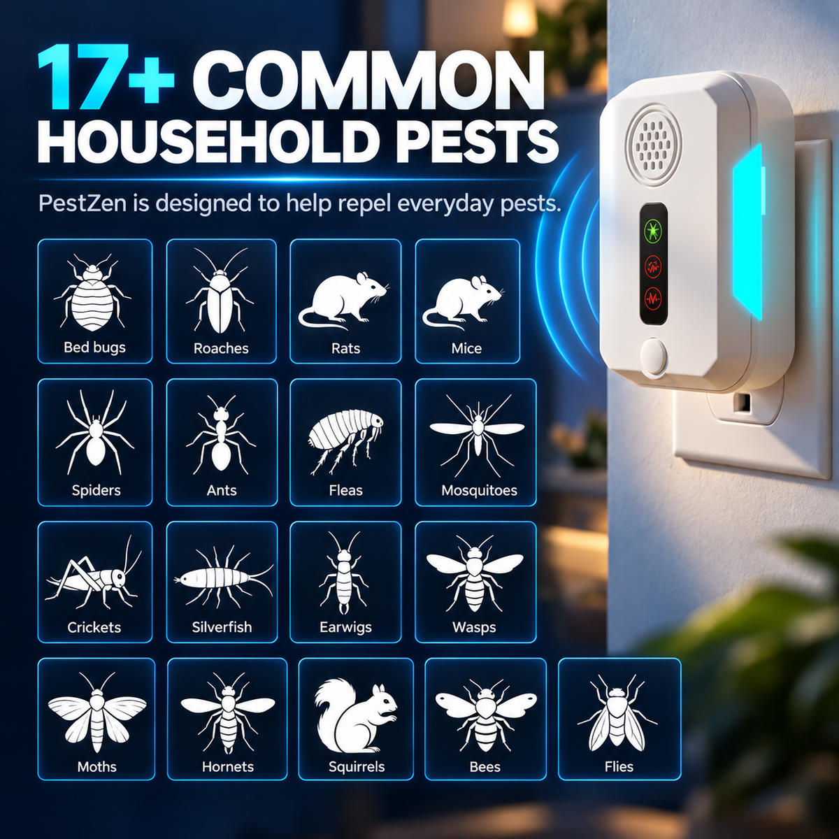 PestZen™ Ultrasonic Pest Repeller Pro